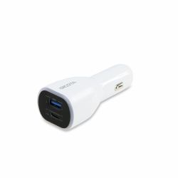 DICOTA D31932 chargeur d'appareils mobiles Ordinateur portable, Smartphone, Tablette Blanc Allume-cigare Auto 