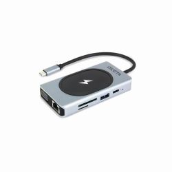 DICOTA D32059 hub & concentrateur USB Type-C Noir, Argent 