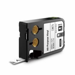 DYMO XTL Cassette d'étiquettes multi usage en vinyle 12 mm x 7 m Noir sur Blanc 