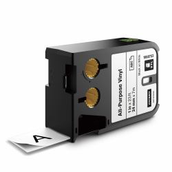 DYMO XTL Cassette d'étiquettes multi usage en vinyle 24 mm x 7 m Noir sur Blanc 
