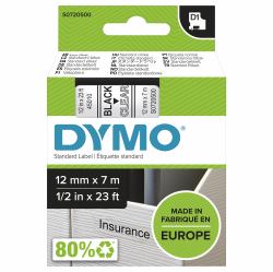 DYMO D1 étiquettes autocollantes authentiques | impression en noir sur fond clair | 12 mm x 7 m | pour étiqueteuses LabelManager 