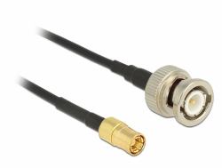 DeLOCK 1m, BNC/SMB câble coaxial RG-174 Noir 
