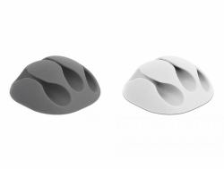 DeLOCK 18297 range-câbles Support de câbles Sur bureau/mural Gris, Blanc 6 pièce[s] 