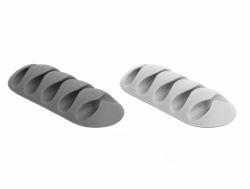 DeLOCK 18298 range-câbles Support de câbles Sur bureau/mural Gris, Blanc 6 pièce[s] 