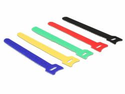 DeLOCK 18634 serre-câbles Nylon Noir, Bleu, Vert, Rouge, Jaune 10 pièce[s] 