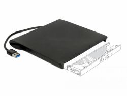 DeLOCK 42603 boîtier de lecteur de disque optique 13,3 cm [5.25"] SATA III Noir 