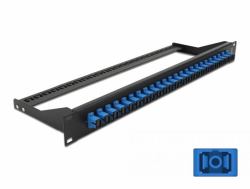 DeLOCK Panneau de distribution 19″ en fibre, 24 ports SC Simplex, bleu 