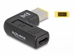 DeLOCK Adaptateur pour un câble de chargement de laptop USB Type-C femelle à Lenovo 11,0 x 4,5 mm mâle, angulé à 90° 