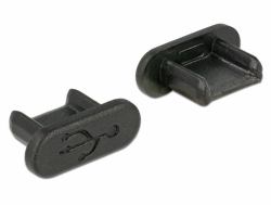 DeLOCK 64007 protection de sécurité pour prise USB Micro-B Noir 10 pièce[s] 