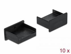 DeLOCK Capot noir pour USB Type-A femelle sans prise, 10 pièces 