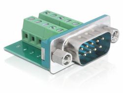 DeLOCK Sub-D 9-p M 9-p D-Sub M Vert, Argent 