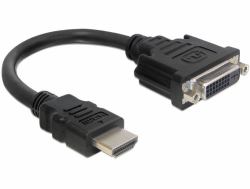 DeLOCK 0.2m HDMI-DVI M/F 0,2 m HDMI Type A [Standard] DVI-D Noir 