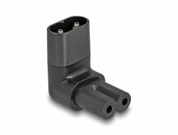 DeLOCK Adaptateur d’alimentation IEC 60320 - C8 à C7, mâle / femelle, 2,5 A, angulé 90° 