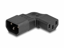 DeLOCK Adaptateur d’alimentation IEC 60320 - C14 à C13, mâle / femelle, 10 A, angulé 90° gauche / droit 