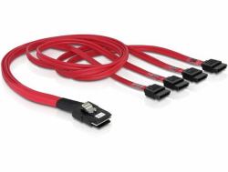DeLOCK Cable mini SAS 36pin to 4x SATA câble SCSI Rouge 0,5 m 