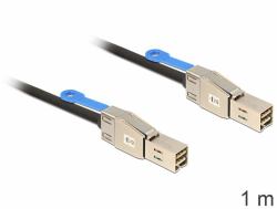 DeLOCK 83394 câble Serial Attached SCSI [SAS] 1 m Noir, Argent 