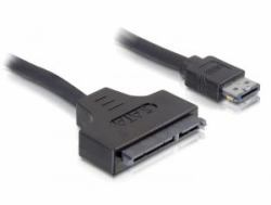 DeLOCK SATA cable, 0.5m câble SATA 0,5 m eSATAp Noir 