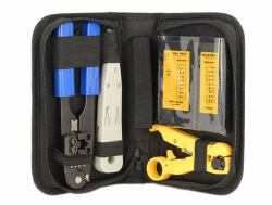 DeLOCK 86105 testeur de câble réseau Noir, Blanc 