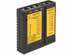 DeLOCK 86107 testeur de câble réseau Noir, Jaune 
