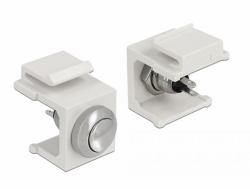DeLOCK 86401 connecteur de fils Keystone Acier inoxydable, Blanc 