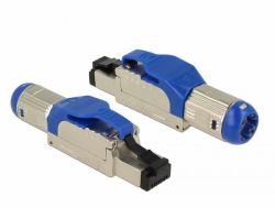 DeLOCK 86487 connecteur de fils RJ-45 Bleu, Argent 