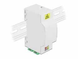 DeLOCK Boitier de connexion de la fibre optique pour rail DIN 4 x SC Simplex ou LC Duplex 
