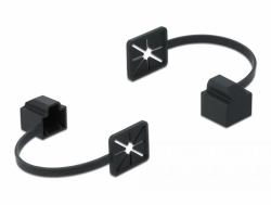 DeLOCK Capuchon anti-poussière pour RJ45 male avec clip de montage, noir 