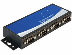 DeLOCK 87587 convertisseur série, répéteur et isolateur Noir 