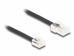 DeLOCK Câble de téléphone, RJ45 mâle à RJ11 mâle, noir, 1 m 