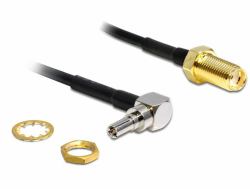 DeLOCK 88466 câble de signal 0,2 m Noir, Or, Argent 