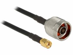 DeLOCK 89466 câble coaxial RG-58 10 m N plug SMA plug Noir 