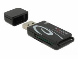 DeLOCK Lecteur de carte Mini USB 2.0 avec prise SD et Micro SD 