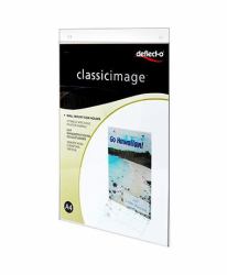 Deflecto 47001 support de panneau et stand d'information A4 Polystyrène Transparent 