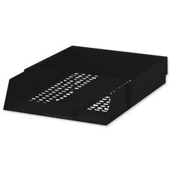Deflecto CP043YTBLK bac de rangement de bureau Polystyrène Noir 