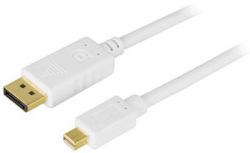 Deltaco DP-1130 câble DisplayPort 3 m mini DisplayPort Blanc 