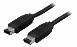Deltaco FW-2 câble firewire 2 m 6-p Noir 