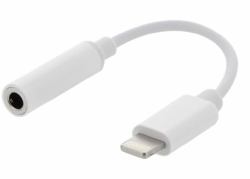 Deltaco IPLH-595 câble de téléphone portable Blanc 0,065 m 3,5mm Lightning 