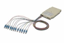 Digitus Cassette d’épissure avec 12 raccords flexibles, prémontée, LC, OS2 