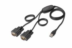 Digitus Adaptateur USB 2.0 vers 2 ports RS232 