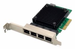Digitus Carte réseau 4 ports 2,5 Gigabit Ethernet, RJ45, PCI Express, chipset Realtek 