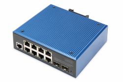 Digitus Commutateur PoE Gigabit Ethernet industriel à 8+2 ports L2 administrables 