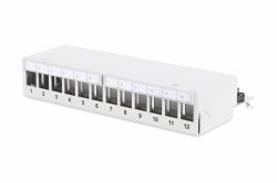 Digitus Panneau de brassage modulaire de bureau, blindé, 12 ports 