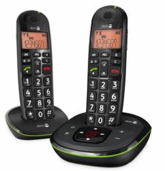 Doro PhoneEasy 105wr Duo Téléphone DECT Identification de l'appelant Noir  - version étrangère