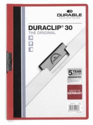 Durable Duraclip 30 protège documents PVC Rouge, Transparent 