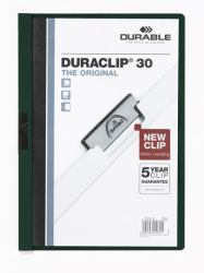 Durable DURACLIP 30 A4 protège documents PVC Noir, Vert, Transparent 