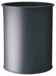 Durable Waste basket metal round 15 15 L Argent 