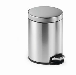 Durable Pedal Bin Stainless Steel 5L - Round - Warranty: 12M