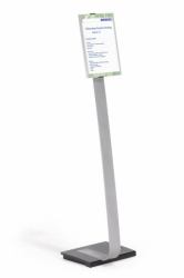 Durable INFO SIGN Stand d'information A4 Acrylique, Aluminium Argent 