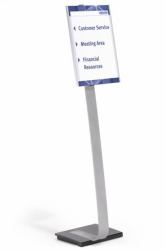 Durable 481323 support de panneau et stand d'information A3 Acrylique Argent 