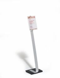 Durable 481823 support de panneau et stand d'information A4 Acrylique Argent 